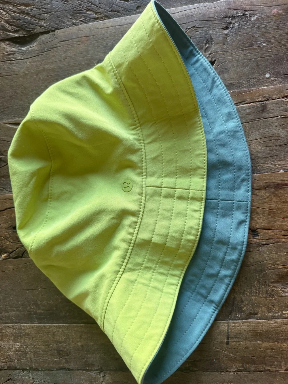 lululemon athletica Kids Reversible Bucket Hat in Light Blue & Yellow